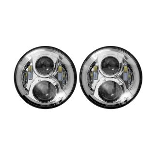 Heise JP-703S 7" LED Light with Silver Face and Partial Halo, 7 Inch 6 LED