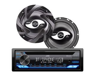 JVC KD-T710BT CD Receiver + JS265 2-Way Coaxial Car Speakers - Pair