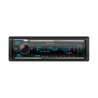 Kenwood KMM-BT332U 1-DIN Media Receiver with Bluetooth, Alexa Built-in, Alexa wake word enabled, Front USB, SiriusXM Ready, KENWOOD Music Mix, Remote App Ready