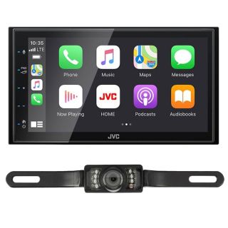 JVC KW-M560BT Digital multimedia receiver (does not play CDs) + License Plate Style Backup Camera Included