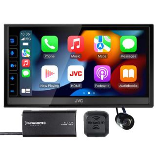 JVC KW-M785BW Digital Multimedia Receiver (does not play discs) + SiriusXM SXV300V1 Tuner with Bullet Style Backup Camera
