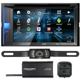 JVC KW-V25BT DVD Receiver + SiriusXM SXV300V1 Tuner + License Plate Style Style Backup Camera 