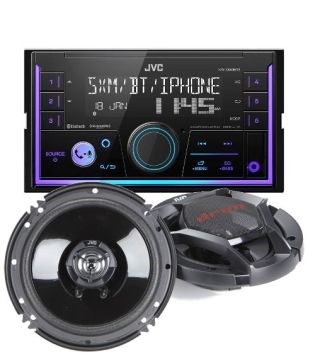 JVC KW-X850BTS Digital Media Receiver with AM/FM tuner, built-in Bluetooth & Amazon Alexa voice control (does not play discs) Bundled with 6.5" CS-DR621 2 Way Car Speakers