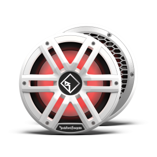 Rockford Fosgate M2 10" DVC 4Ω Color Optix™ Infinite Baffle Marine Subwoofer: White Gen-2