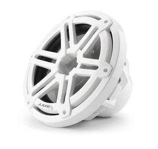 JL Audio M3-10IB-S-Gw-4 10-inch Marine Subwoofer Driver, Gloss White Sport Grille