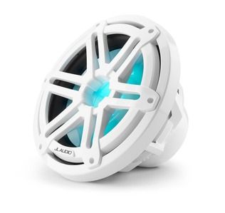 JL Audio M3-10IB-S-Gw-4-i 10-inch Marine Subwoofer Driver, Gloss White Sport Grille with RGB LED Illumination