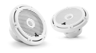 JL Audio M3-770X-C-Gw M6 7.7-inch Marine Coaxial Speakers - Gloss White Classic Grille