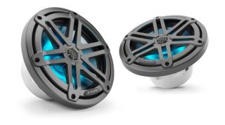 JL Audio M3-770X-S-Gm-i M6 7.7-inch Marine Coaxial Speakers - Gunmetal Sport Grilles with RGB LED Lighting