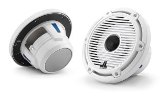 JL Audio M6-650X-C-GwGw: 6.5-inch Marine Coaxial Speakers, Gloss White Trim Ring, Gloss White Classic Grille