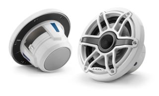 JL Audio M6-650X-S-GwGw: 6.5-inch Marine Coaxial Speakers, Gloss White Trim Ring, Gloss White Sport Grille