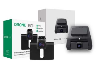 Momento MD-8000 M8 Front 3-Channel Full HD (1080p) Dash Camera System with Wi-Fi Smartphone Connectivity bundled with the XC-EC1 Exterior Waterproof Camera 