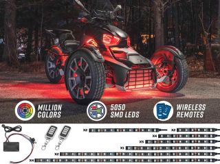 ADVANCED MILLION COLOR LED LIGHTING KIT FOR CAN-AM RYKER SKU: LU-MC-ADV-M-CA
