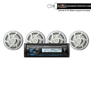 Pioneer MVH-MS310BT Marine digital media receiver with Bluetooth + TS-MR1640 2-way marine speakers