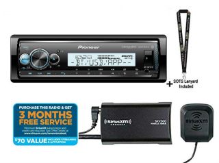 Marine digital media receiver with Bluetooth® (does not play CDs) including SiriusXM Satellite Radio Tuner, and Antenna Bundle