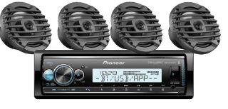 Hertz 6.5 inch marine grade speakers 6 1/2" 90 watt charcoal colored speaker