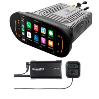 Motorcycle Audio HHDHU.9813RG Plug-n-Play Upgrade Headunit for 1998-2013 Harley Davidson® Road Glide Only with Apple CarPlay®, Android Auto® with SiriusXM SXV300V1 Tuner and Antenna Included