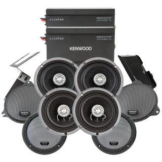 The KENWOOD HD4UT Front and Rear Amplified Package for 2014+ Ultra HD Motorcycles with Rear Seat/Tour Pak