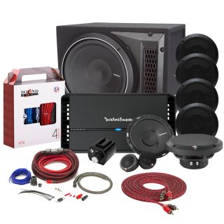 Rockford Fosgate Punch P1000X5 + P2-1X12 + P1650 + P165SI + PLC2 Remote control