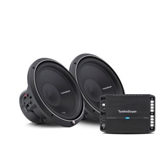 Rockford Fosgate Punch P500X1bd Mono subwoofer amplifier 500 watts RMS x 1 at 1 ohm with P2D4-12 12" Punch P2 4-Ohm DVC Subwoofer (pair) 