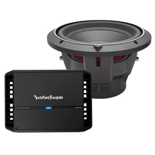 Rockford Fosgate Punch P500X1bd Mono subwoofer amplifier — 500 watts RMS x 1 at 1 ohm + P2D2-10 Punch P2 10" subwoofer with dual 2-ohm voice coils