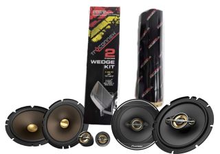 Pioneer TS-A653CH A-Series MAX 6-1/2" component speaker system& TS-A1681F 4 Way 350W Coaxial Speaker Pair bundled with TruConnex TC-WEDGE Kit butyl rubber aluminum constraining layer damping material