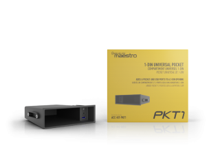 universal storage pocket allows the installation of a single-din aftermarket radio in a double-din opening in any vehicle PKT1