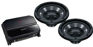P-W1021 10" Bass Party Pack, 350W Max Power KAC-5206 Amplifier KFC-W110S Subwoofers PW1021