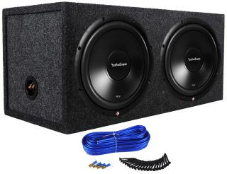 Rockford Fosgate Prime R500X1D 500 Watt Class-D Mono Amplifier with a pair of R2D4-12 Prime R2 Series 12" subwoofer with dual 4-ohm voice coils in a dual sealed enclosure and a SOTS lanyard