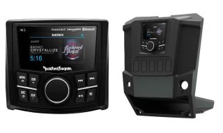 Rockford Fosgate PMX-3 Punch Marine/Motorsport Compact Digital Media Receiver w/ 2.7" Display (Does NOT play CD's) with Rockford Fosgate RFRNGR-PMXDK PMX dash kit for select RANGER® models and a SOTS Lanyard