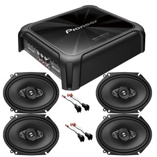 Pioneer 4CH Amplifier 350W Max 6x8 inch Front Rear speakers for 99-14 Ford F150
