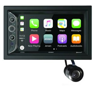 Jensen VX5228 Digital Multimedia Receiver with 6.2" Capacitive touchscreen and AM/FM tuner (does not play CDs) + Bullet Style Back-up Camera