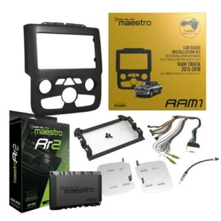 Maestro KIT-RAM1Dash Kit fits 2013-2018 Ram Models + Maestro RR ADS-MRR2 Universal Radio Replacement & SWC Steering Wheel Interface