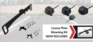 Kenwood  CMOS-240U Rearview Camera, Parking Guidelines, Reverse image switchable, 4-way Mounting: License Plate, Rubber Angle, Metal Angle, Universal Square