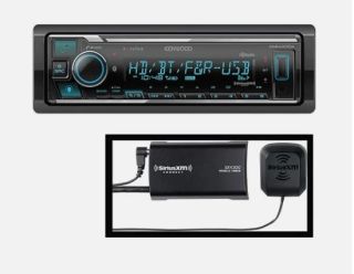 Kenwood Excelon KMM-X704 Digital Media Receiver with Bluetooth & HD Radio | Amazon Alexa Ready | Plus SiriusXM SXV300v1 Connect Vehicle Tuner Kit for Satellite Radio Digital media receiver (does not play CDs)
