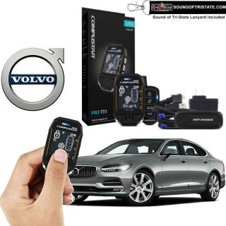 First Tech SKSXC SmartKey Starter for Volvo Vehicles (2015-19) with RF-P2WT11-SS 2 Way Paging Remote Start System 