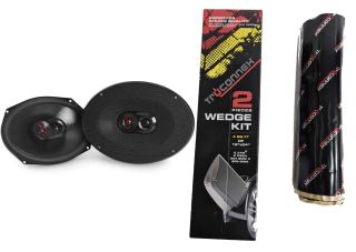 JBL Stage39637F 6x9 3 Way Speaker Pair bundled with TruConnex TC-WEDGE Kit butyl rubber aluminum constraining layer damping material