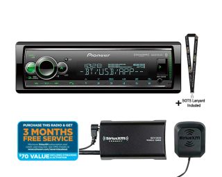 Pioneer MVH-S522BS Digital Media Receiver with SiriusXM SXV300 Sat Radio Tuner, Antenna Included  