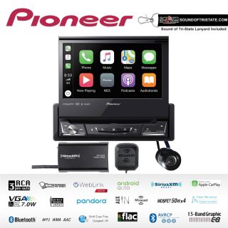 Pioneer AVH-3500NEX DVD Receiver with SiriusXM Tuner and Bullet Style Backup Camera