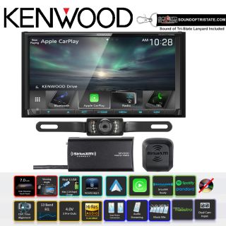 Kenwood DMX7706S 6.95" WVGA Digital Multimedia Receiver w/ SiriusXM SXV300V1 and License Plate Style Back Up Camera