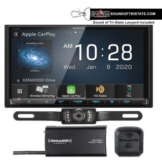 Kenwood Excelon DMX907S Digital Multimedia Receiver with SiriusXM Tuner and License Plate Backup Camera