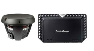 Rockford Fosgate Power T1D412 12" dual 4-ohm voice coil component subwoofer and Rockford Fosgate T1000-1bdCP Power Series mono sub amplifier — 1,000 watts RMS x 1 at 2 ohms and a SOTS Lanyard