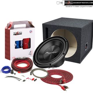 Pioneer 12″ TS-A300D4  “A” Series Subwoofer + 12" Subwoofer Enclosure + Wire kit