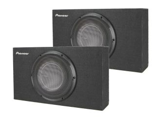 Two Pioneer TS-D10LB Sealed enclosure with one 10" shallow-mount subwoofer