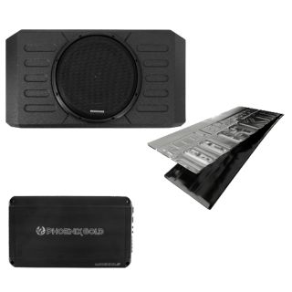 Stinger TXJWB12 for Jeep Wrangler Swing Gate-Mounted 12" 2-Door/4-Door Speaker JK/JL Models 2007-2021 + MX8005 Phoenix Gold 5-Channel Full Range Class D sub compact Amplifier + RKX4 Vibration Damping Material 2/Pk 4 sq ft