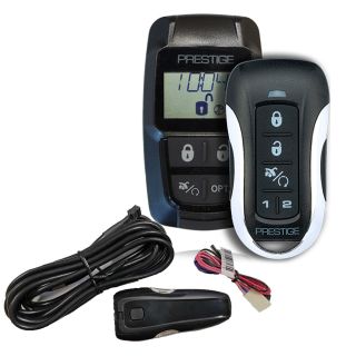 Prestige 18LCDRE+185SP+4180075 2-Way 1-Mile Rechargeable LCD Remote Start Alarm Transmitter Kit
