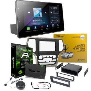 Pioneer DMH-WT3800NEX with KIT-JGC1, ADS-MRR Installation Kit, Pocket, Antenna Adapter, Vehicle Harness and Warning Chime Speaker for Jeep Grand Cherokee