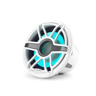 JL Audio M7-12IB-S-GwGw-i-4 12-inch (300 mm) Marine Subwoofer Driver with Transflective™ LED Lighting, Gloss White Trim Ring, Gloss White Sport Grille, 4 Ω