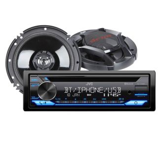 JVC KD-T720BT CD receiver Single-Din CD Receiver with AM/FM tuner, built-in Bluetooth & built-in Amazon Alexa + JVC CS-DR621 DRVN Series 6-1/2" 2-way car speakers