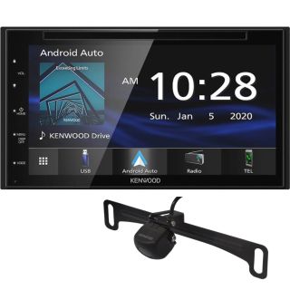 Kenwood DDX5707S 6.8" DVD/CD Receiver with AM/FM RDS Tuner | Plus CMOS-230LP Rearview Camera with Universal Mounting Hardware & Video Cable