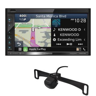 Kenwood DNR476S 6.8" WVGA Digital MultiMedia Receiver with Garmin Navigation + CMOS-320 Universal backup camera with 4 view modes — surface-mount
